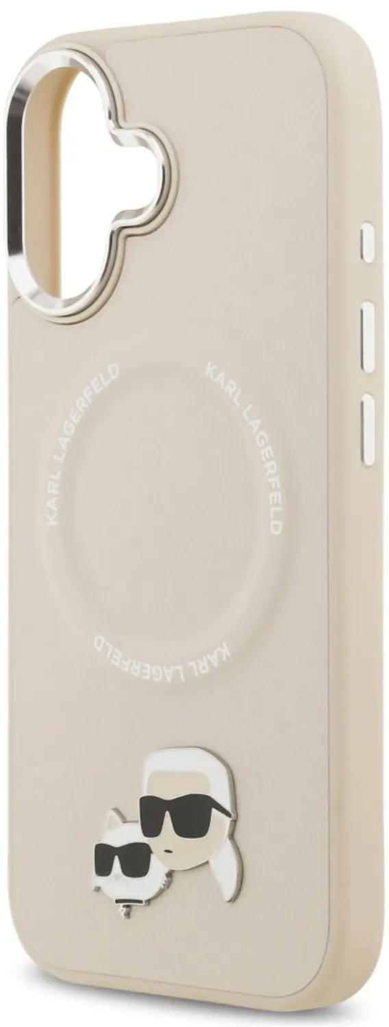 Karl Lagerfeld K&C Pins MagSafe Hoesje iPhone 17 - Beige - afbeelding 6 van 6