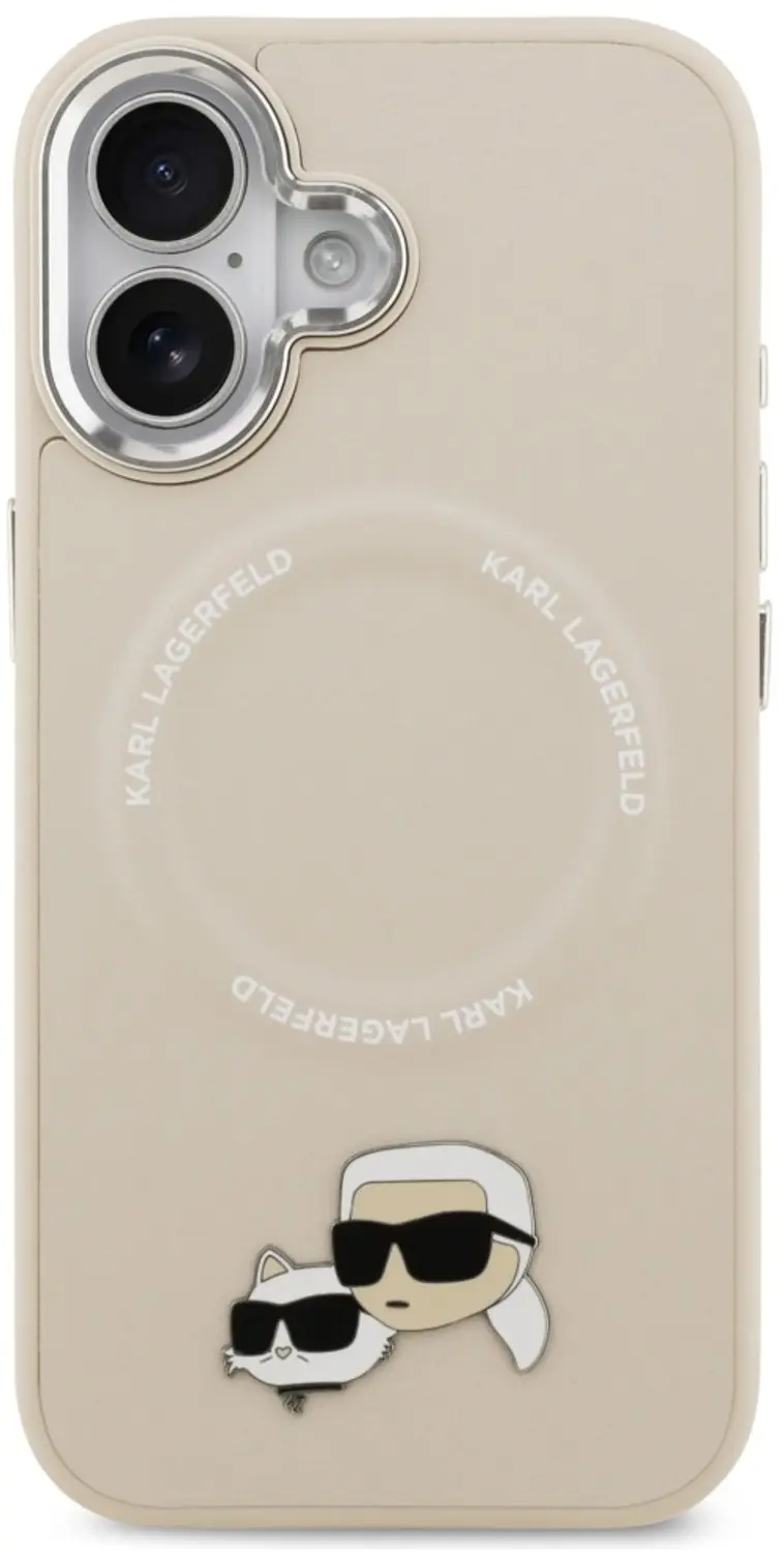 Karl Lagerfeld K&C Pins MagSafe Hoesje iPhone 17 - Beige - afbeelding 3 van 6