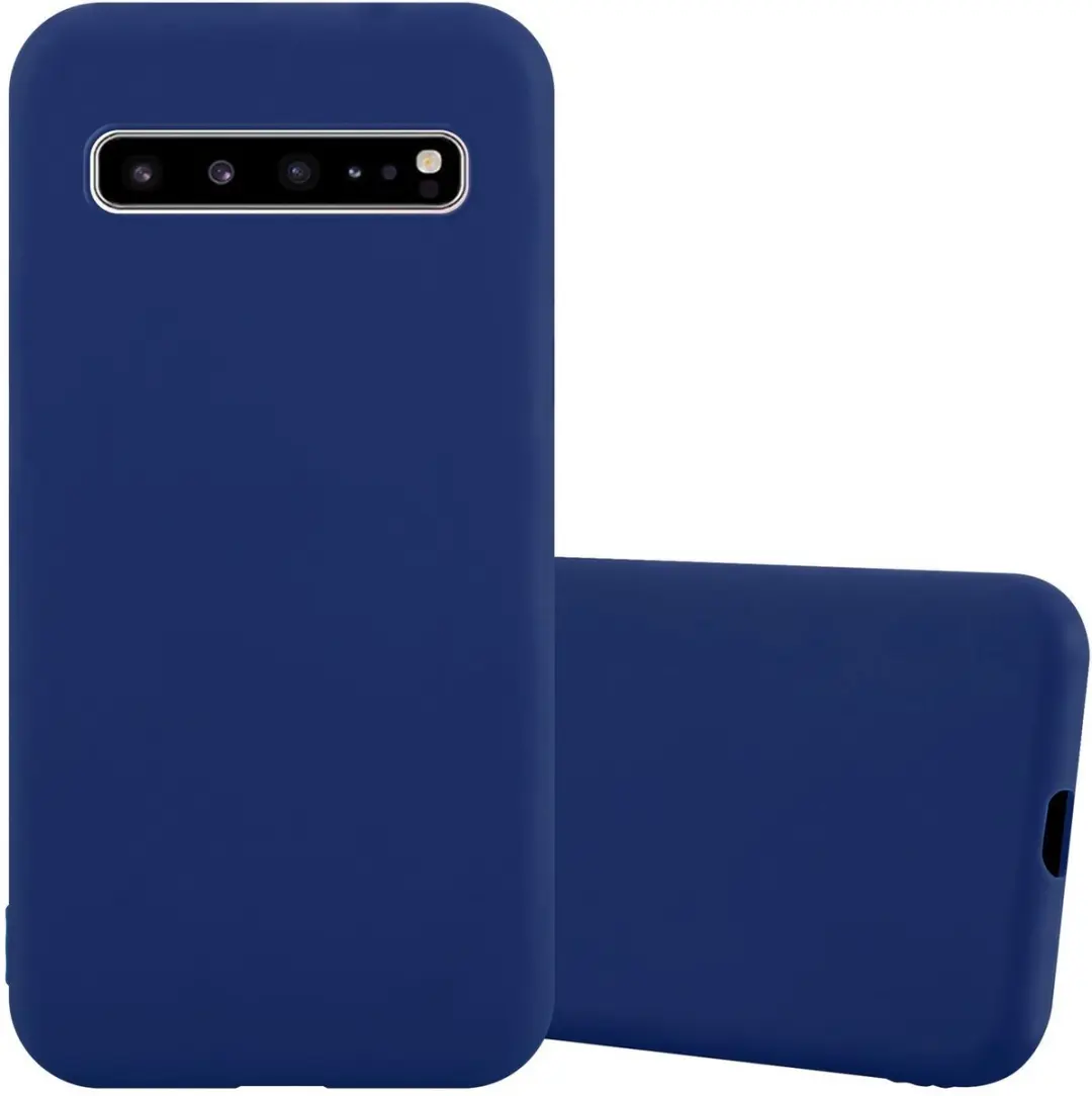 Cadorabo Hoesje geschikt voor Samsung Galaxy S10 5G in CANDY DONKER BLAUW