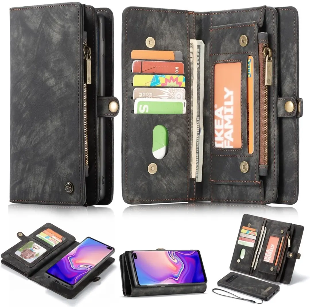 CASEME Luxe Leren Portemonnee hoesje voor de Samsung Galaxy S10