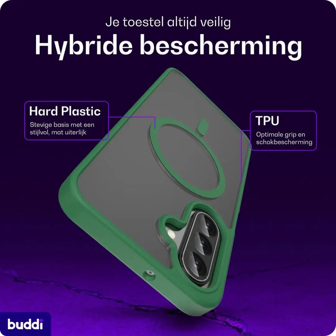 Buddi Frost Hoesje Galaxy A17/A26/A16 - MagSafe - Mat Groen - afbeelding 5 van 6