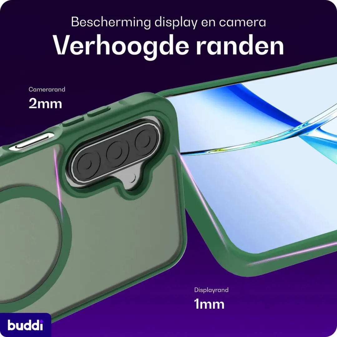 Buddi Frost Hoesje Galaxy A17/A26/A16 - MagSafe - Mat Groen - afbeelding 2 van 6
