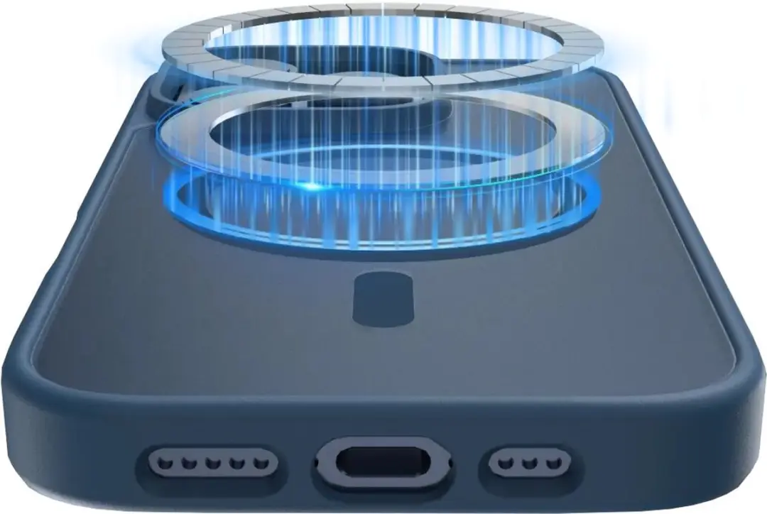 Buddi Frost Hoesje iPhone 16 Pro Max - MagSafe - Donkerblauw - afbeelding 3 van 6