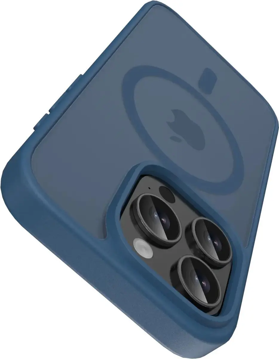 Buddi Frost Hoesje iPhone 16 Pro Max - MagSafe - Donkerblauw - afbeelding 6 van 6