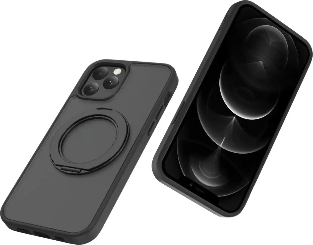 Buddi Frost Hoesje iPhone 12 / 12 Pro - MagSafe - Mat Zwart - afbeelding 3 van 6