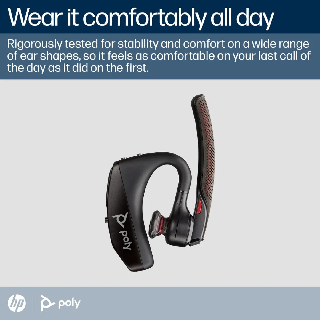 HP Poly Voyager 5200 In-Ear Headset - Zwart