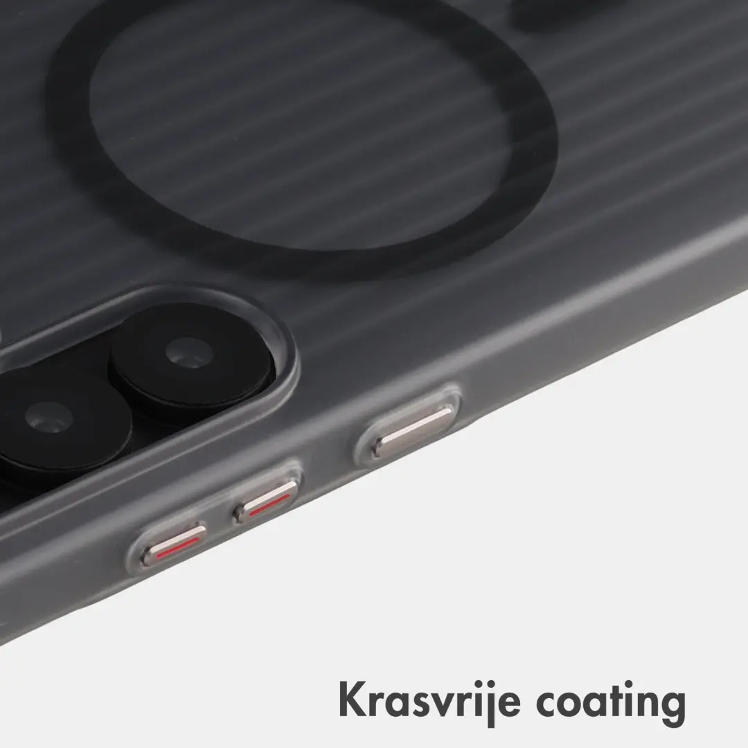 Accezz Lite Backcover Samsung Galaxy S25 Ultra Hoesje - Fluted - Matte Black - afbeelding 4 van 6