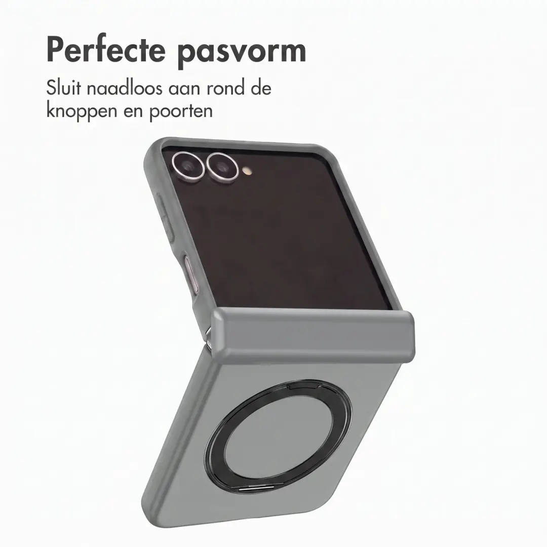 Accezz Color Backcover Hoesje Galaxy Z Flip 8 - Grijs - afbeelding 6 van 6