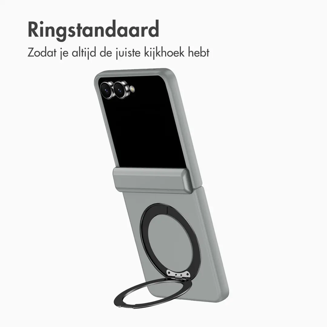 Accezz Color Backcover Hoesje Galaxy Z Flip 8 - Grijs - afbeelding 2 van 6