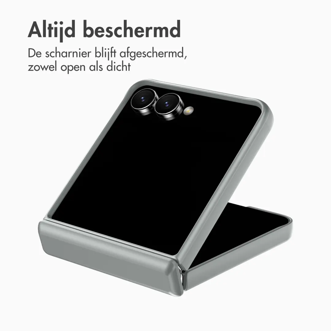 Accezz Color Backcover Hoesje Galaxy Z Flip 8 - Grijs - afbeelding 4 van 6