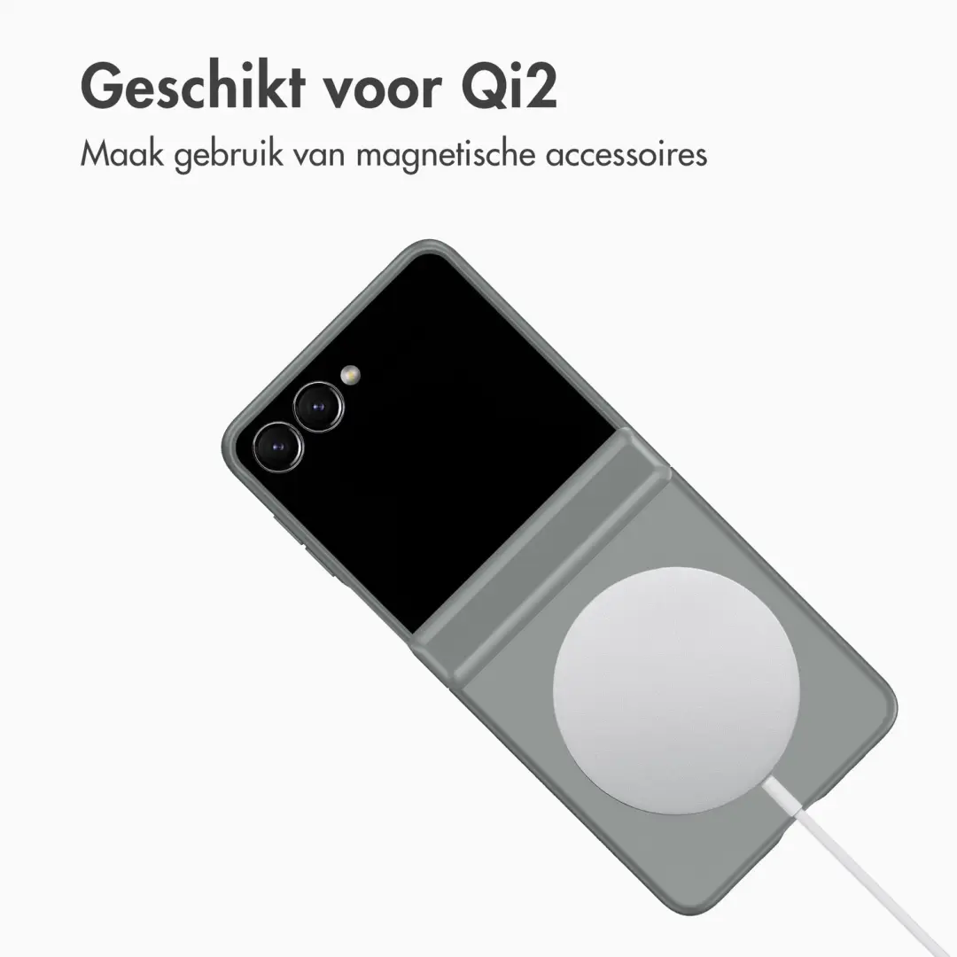 Accezz Color Backcover Hoesje Galaxy Z Flip 8 - Grijs - afbeelding 3 van 6