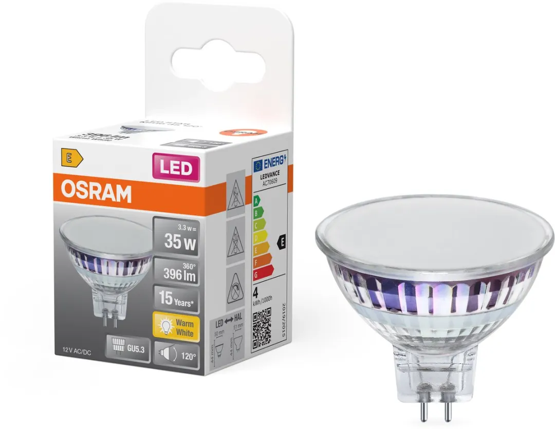 Osram LED Spotlamp Star MR16 3,3W 827 - 2700K Warm Wit - GU5.3 - afbeelding 6 van 6