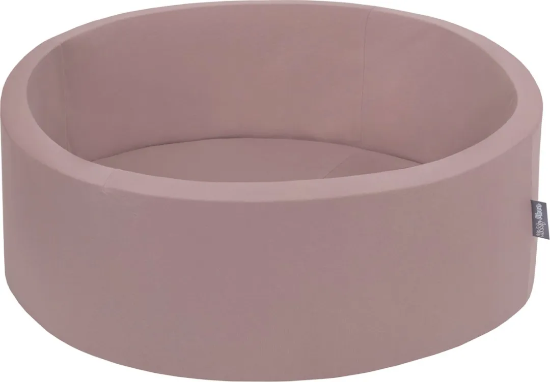 KiddyMoon Ballenbak 90x30cm - 200 Ballen Ø7cm - BPA-vrij - Beige/Bruin/Wit