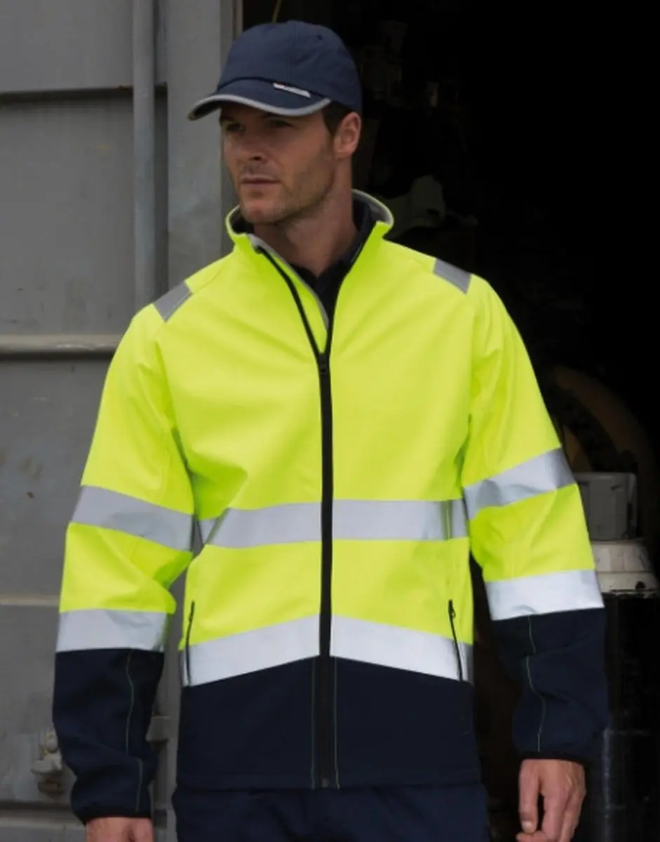 Regatta R450X Softshell Jas - Fluorescent Yellow/Black - XL - afbeelding 3 van 3