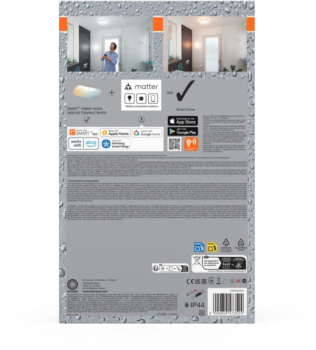 Osram SMART+ Matter Orbis Muurverlichting 280x160mm Wit - 12W 1000lm