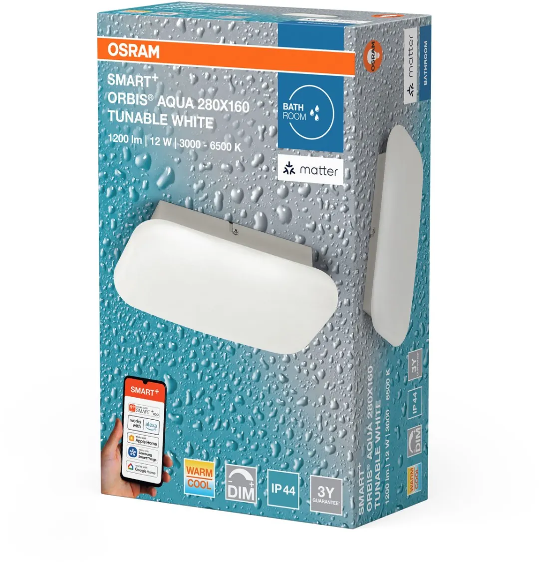 Osram SMART+ Matter Orbis Muurverlichting 280x160mm Wit - 12W 1000lm