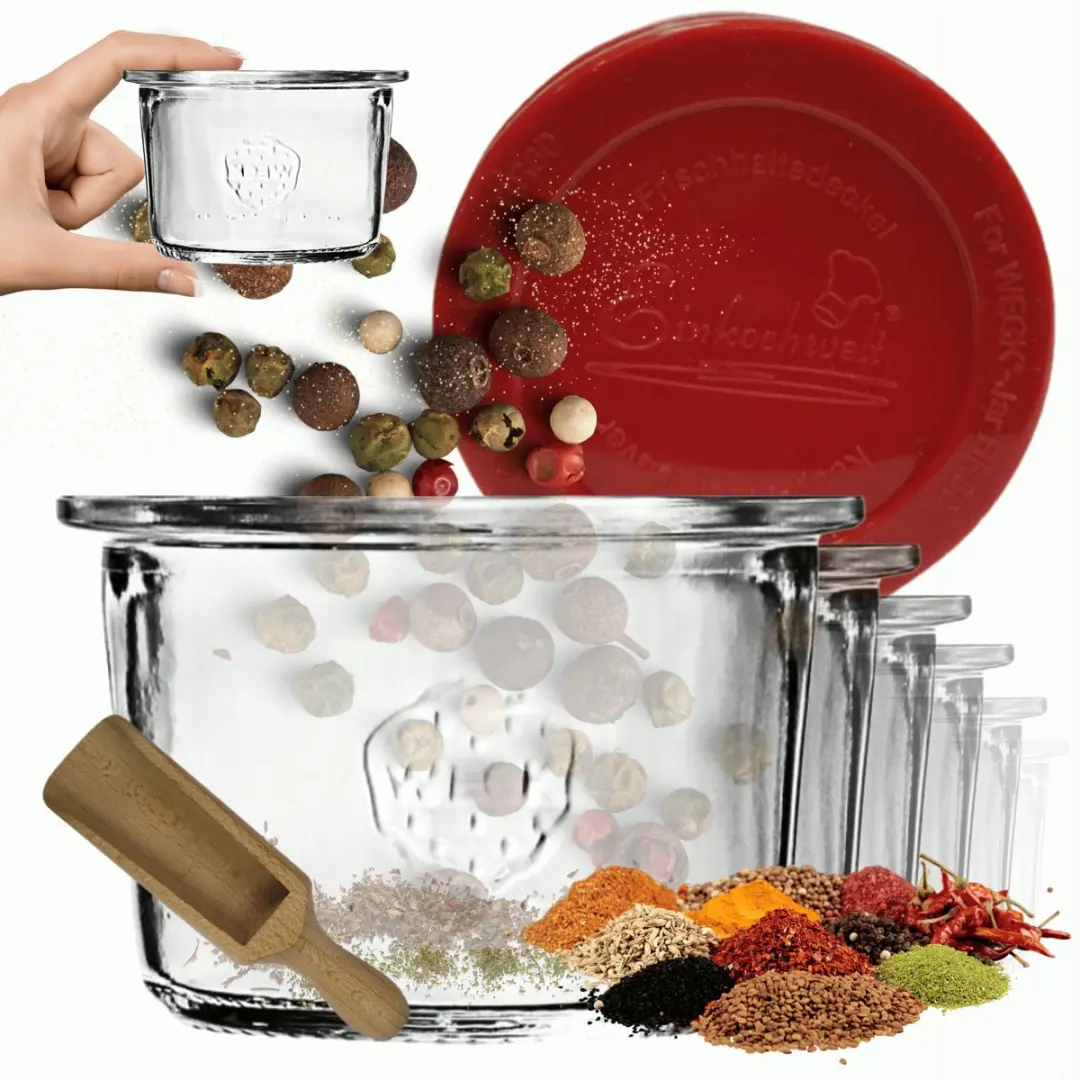 Weck Potten 80ml met Siliconen Deksel & Maat