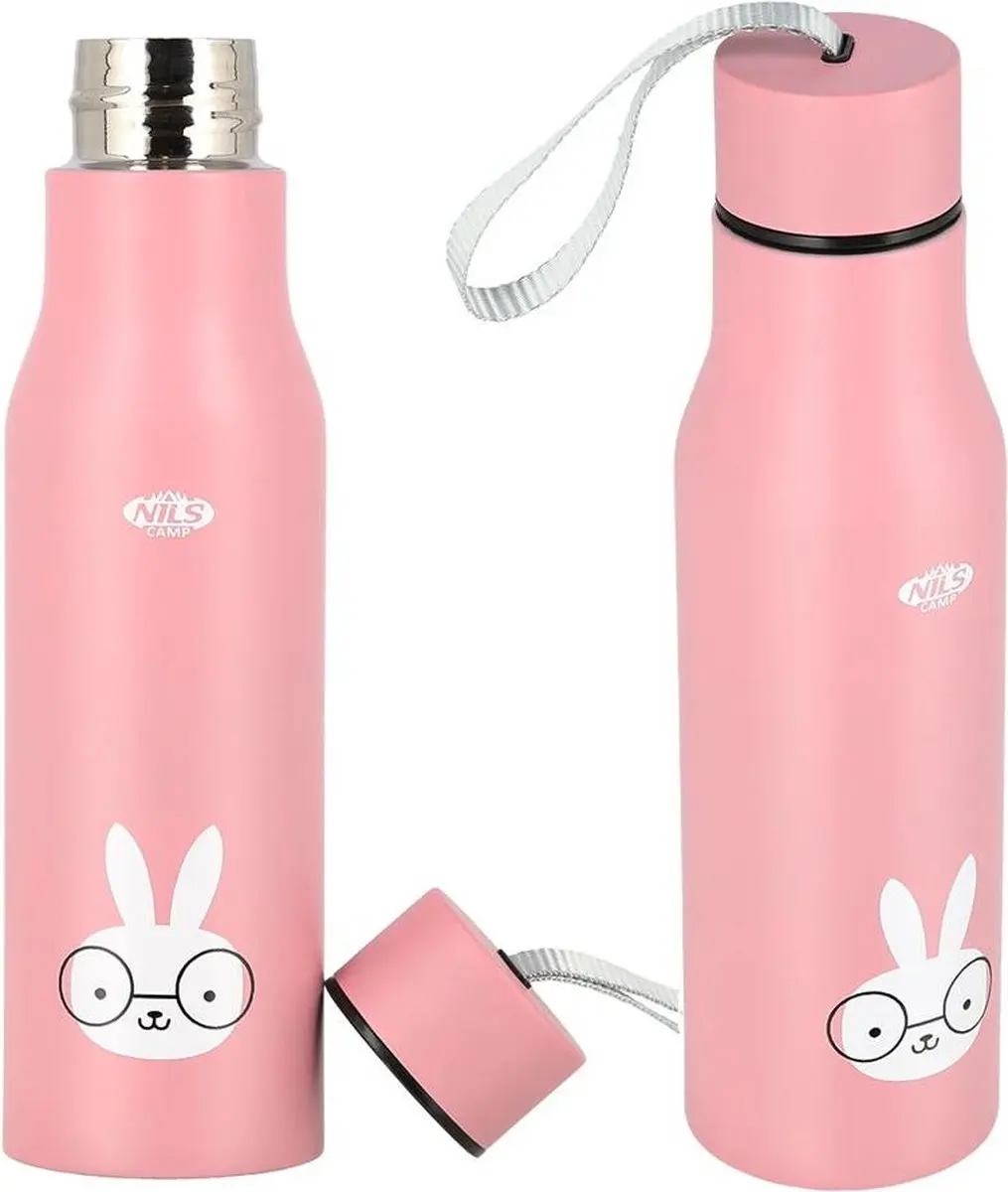 Nils NCB12 Isothermische Drinkfles 500ml - Bunny Roze - afbeelding 5 van 6