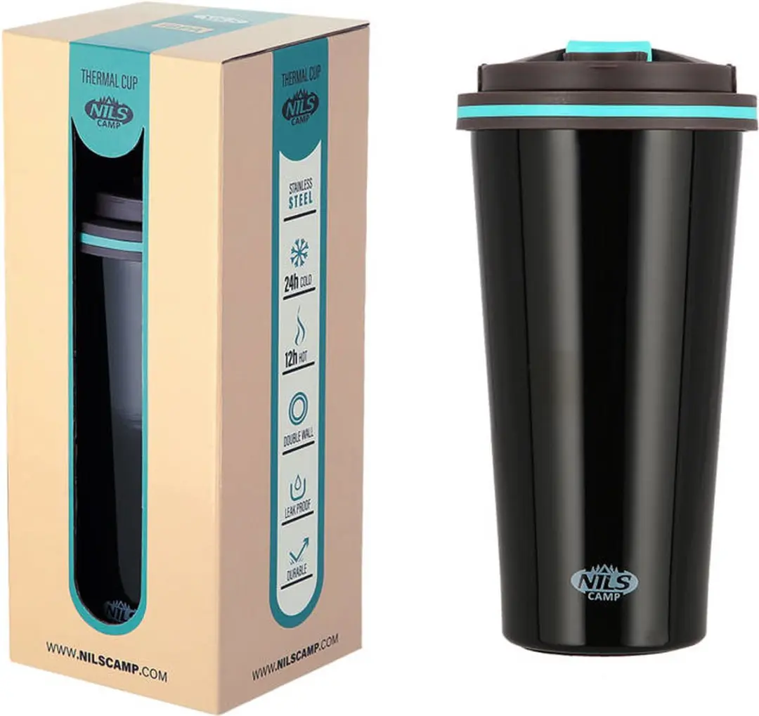 Nils Camp NCB18 Thermosbeker - 500ml - Zwart - afbeelding 4 van 6