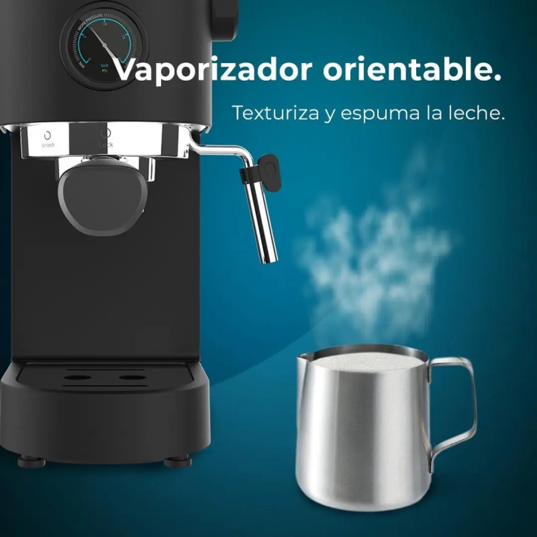 Cecotec Cafelizzia Fast Pro Espressomachine - 1,2L - Zwart - afbeelding 2 van 6
