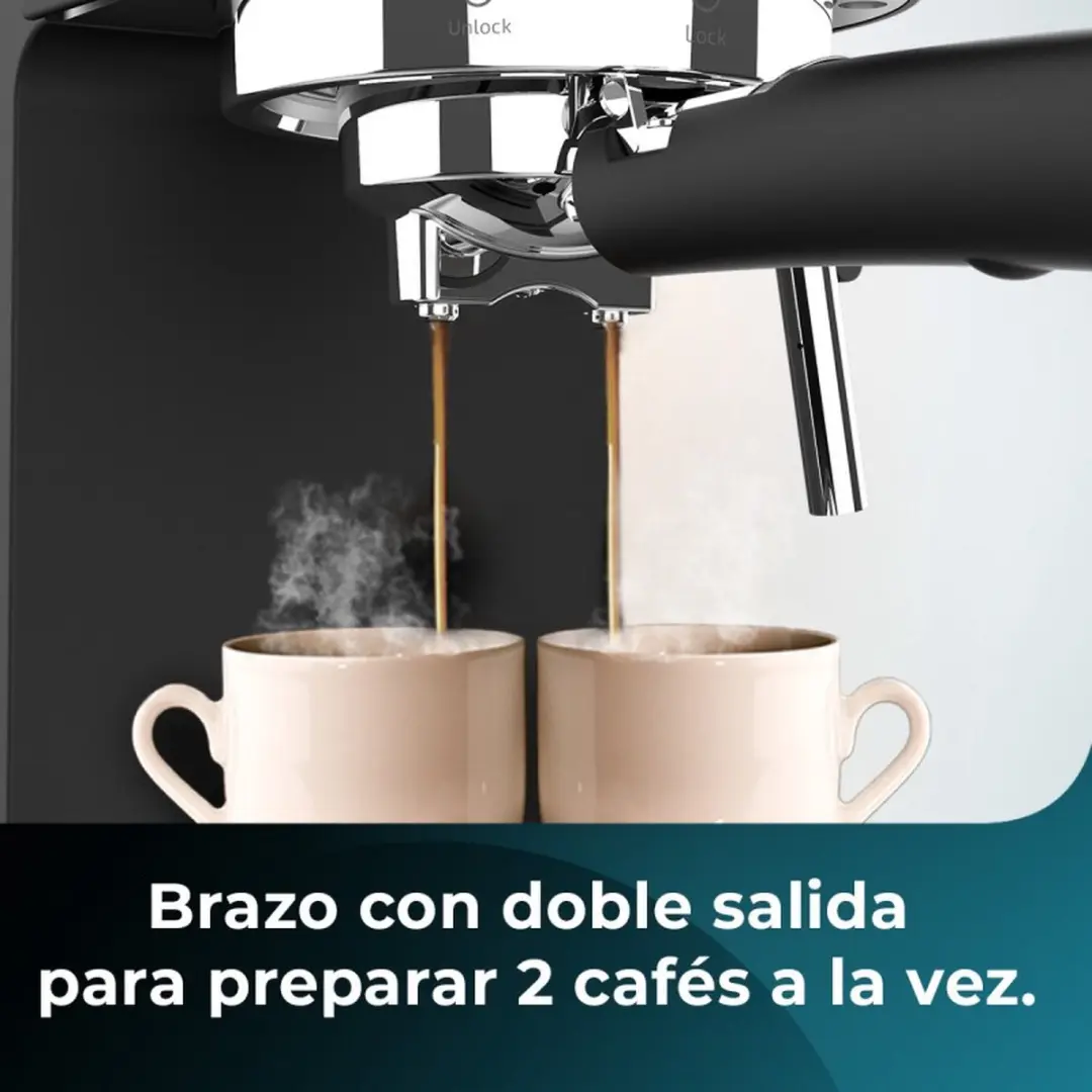 Cecotec Cafelizzia Fast Pro Espressomachine - 1,2L - Zwart - afbeelding 4 van 6