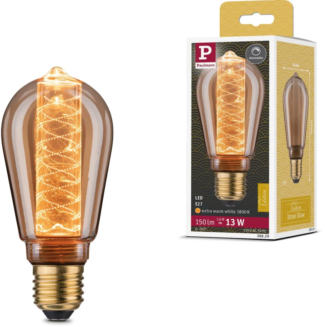 Paulmann Inner Glow Edition LED-kolf E27 3,6W 1800K