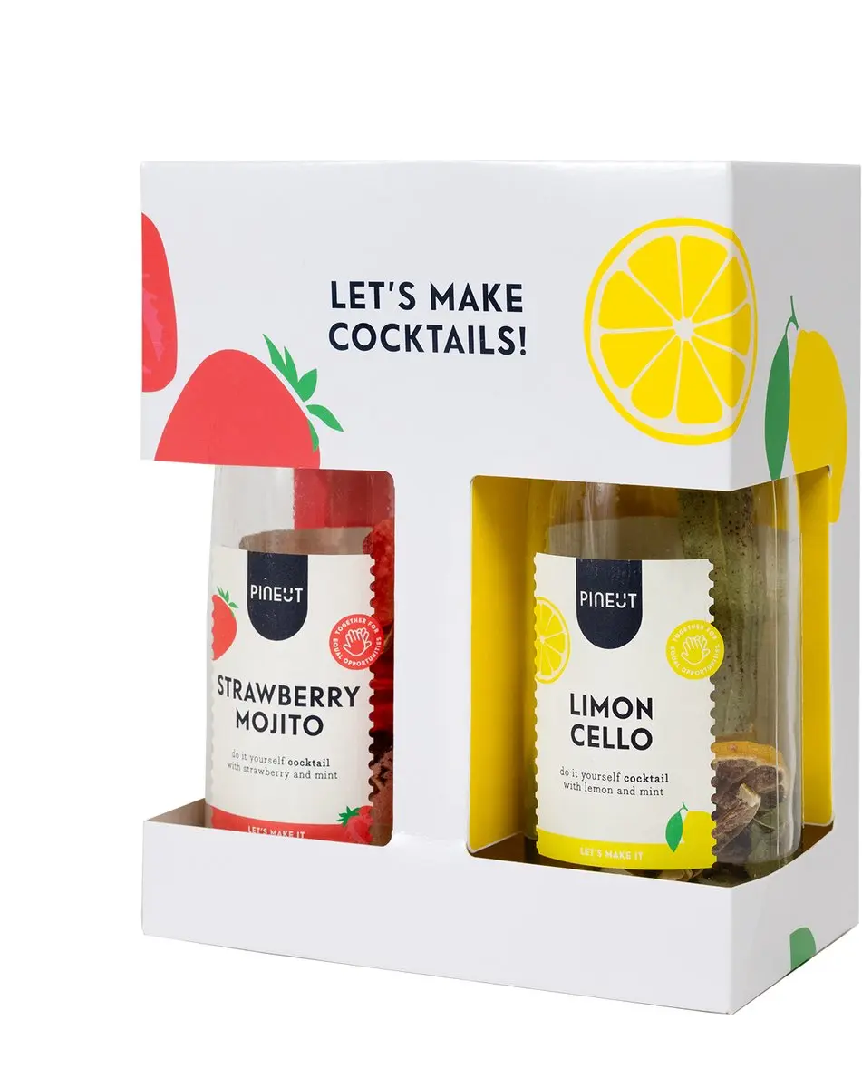 Pineut Cocktail Cadeaupakket Strawberry Mojito & Limoncello