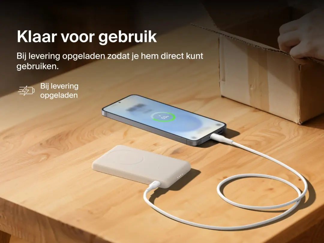Belkin BoostCharge Slim BPD020HQSA Powerbank - Zand - afbeelding 5 van 6