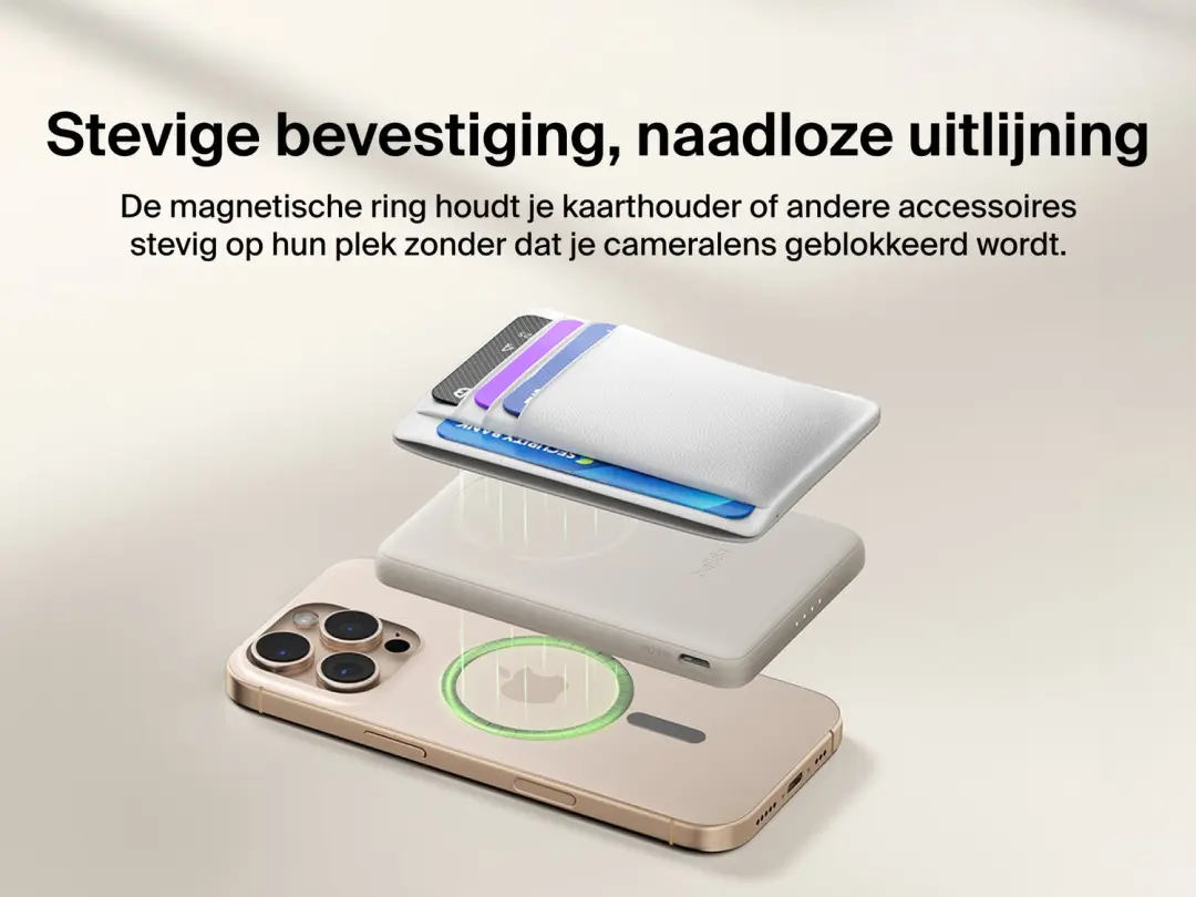 Belkin BoostCharge Slim BPD020HQSA Powerbank - Zand - afbeelding 6 van 6