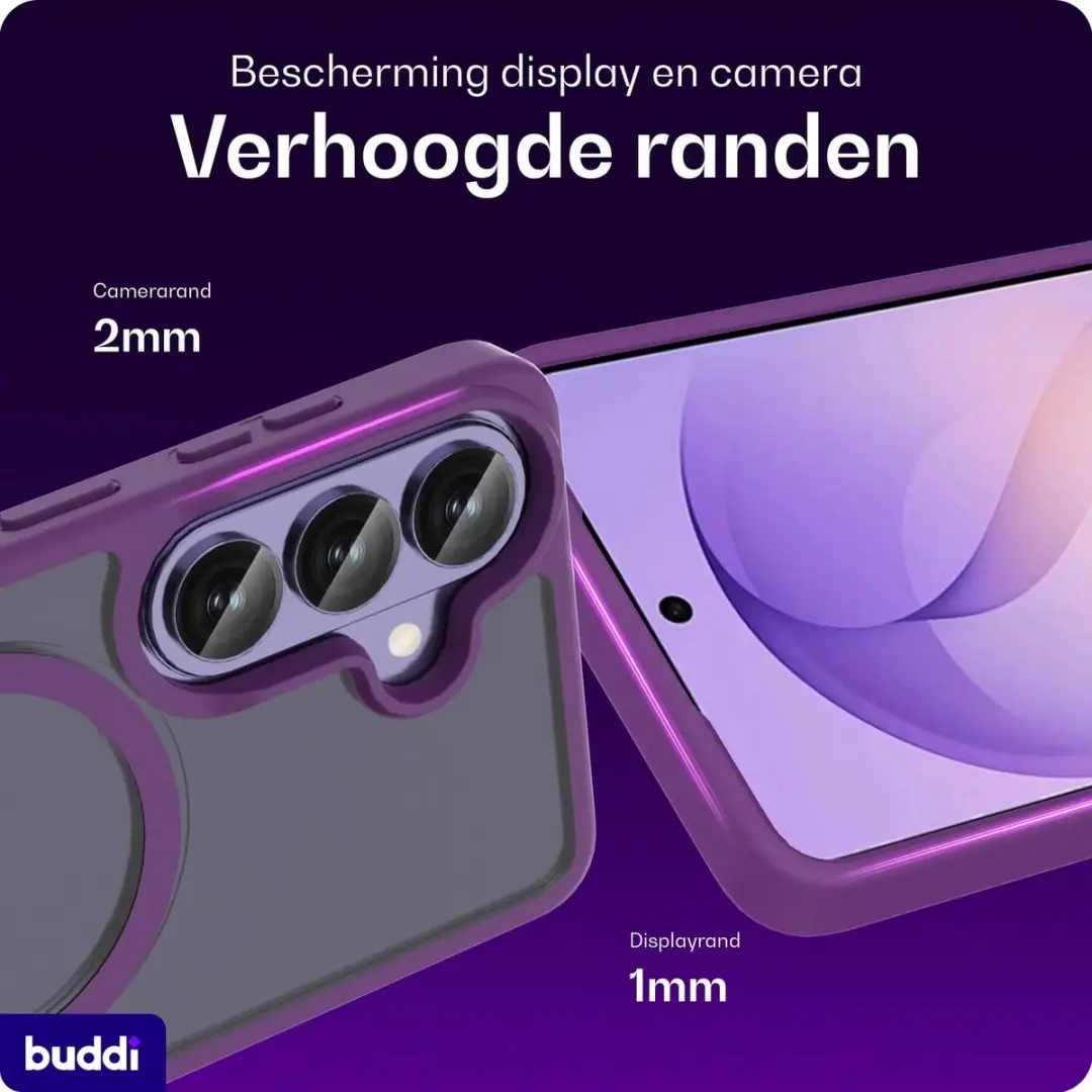 Buddi Frost Hoesje Samsung Galaxy S26 Plus - MagSafe - Mat Paars - afbeelding 4 van 6