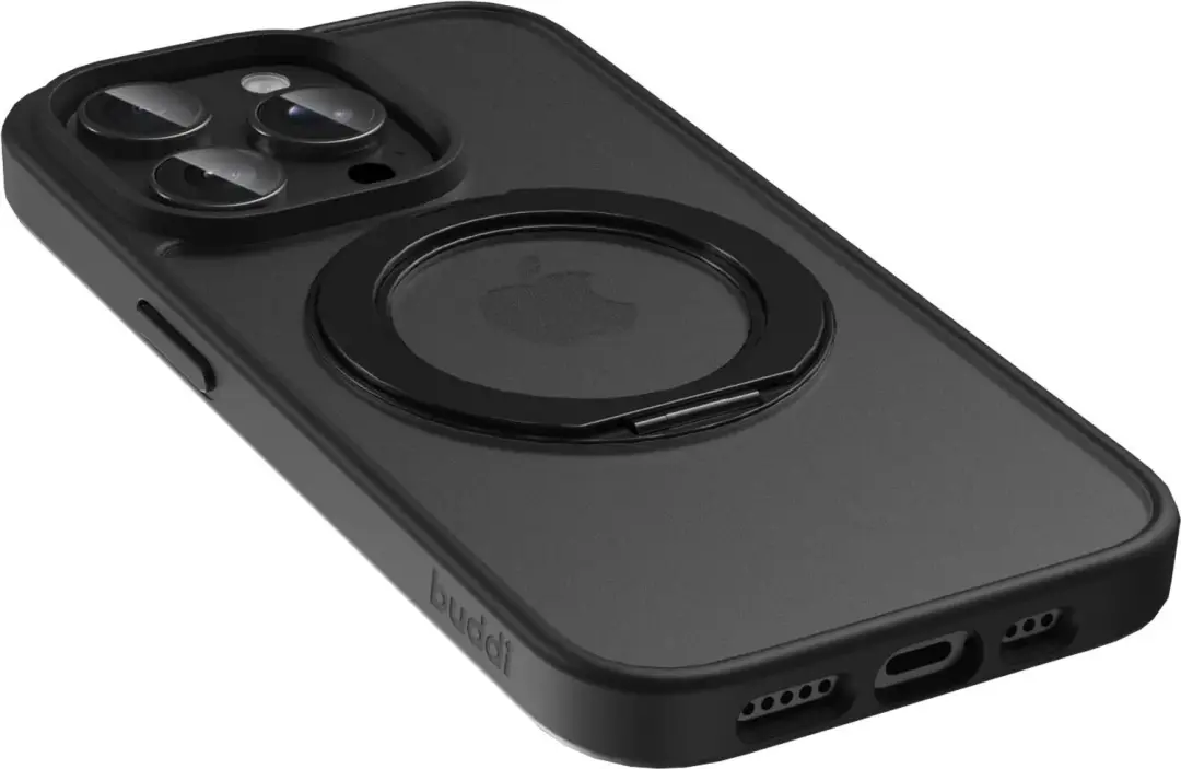 Buddi Frost Hoesje iPhone 14 Pro - MagSafe - Mat Zwart - afbeelding 6 van 6