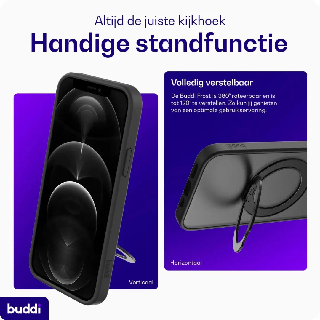 Buddi Frost Hoesje iPhone 11 - MagSafe - Mat Zwart - afbeelding 2 van 6