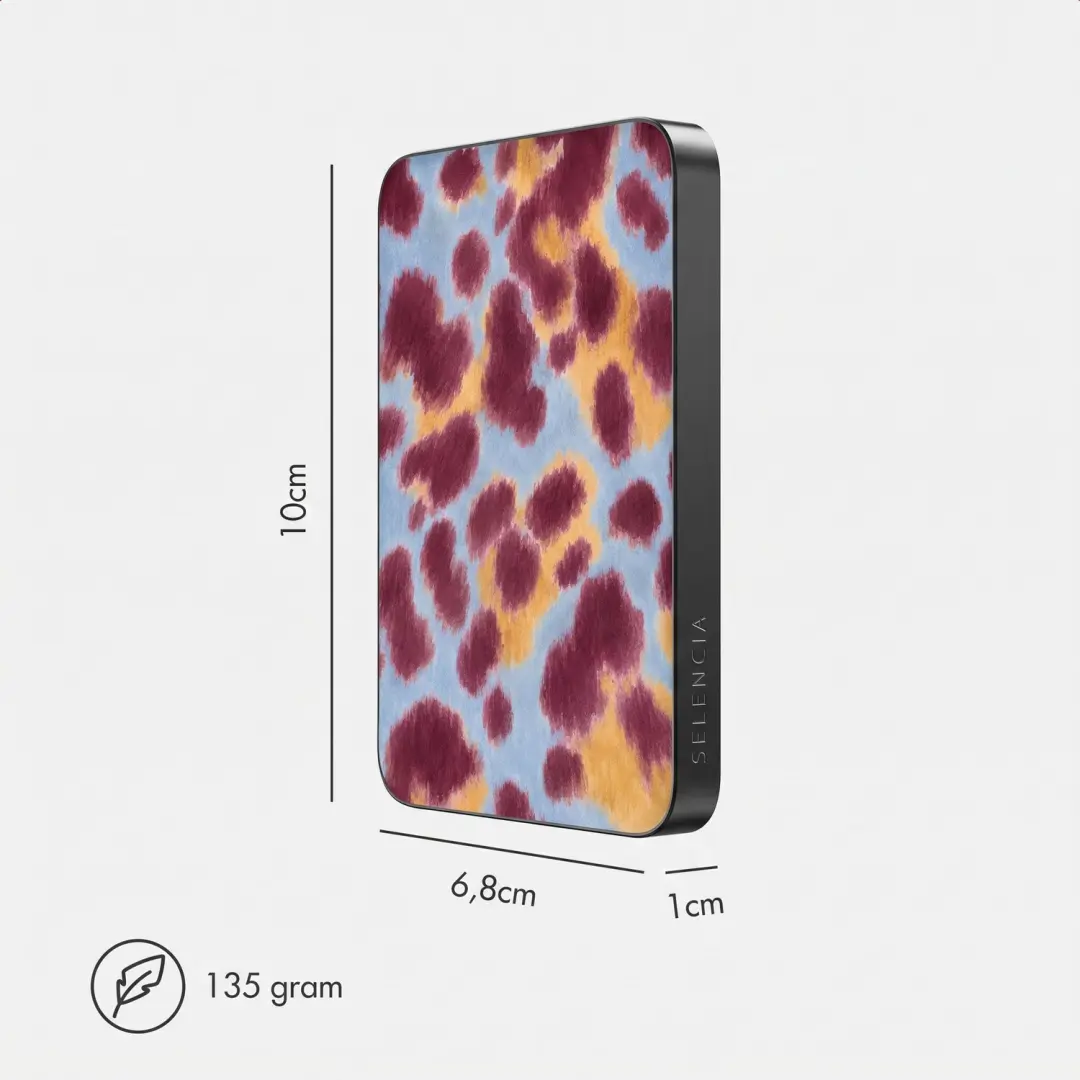 Selencia Vivid Powerbank 5.000 mAh - Draadloos 15W - Rebel Crush - afbeelding 5 van 6