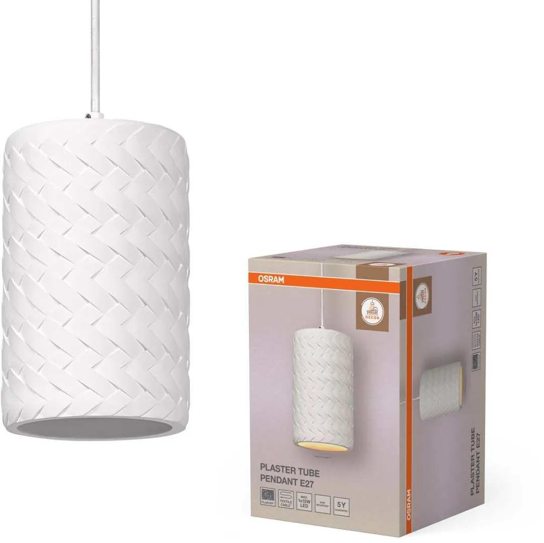 Osram Decor Gips Hanglamp 140mm - E27 Wit