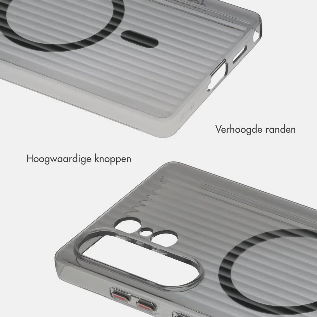Accezz Lite Backcover Samsung Galaxy S26 Ultra Hoesje - Fluted - Glossy Black - afbeelding 5 van 6