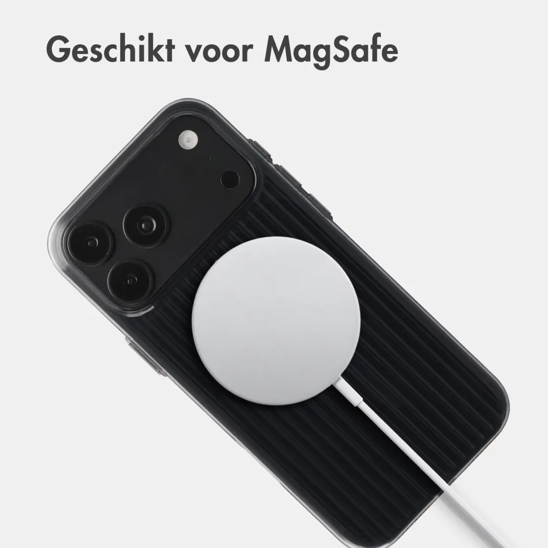 Accezz Lite Backcover iPhone 18 Pro Max / 17 Pro Max - Fluted - Glossy Black - afbeelding 3 van 6