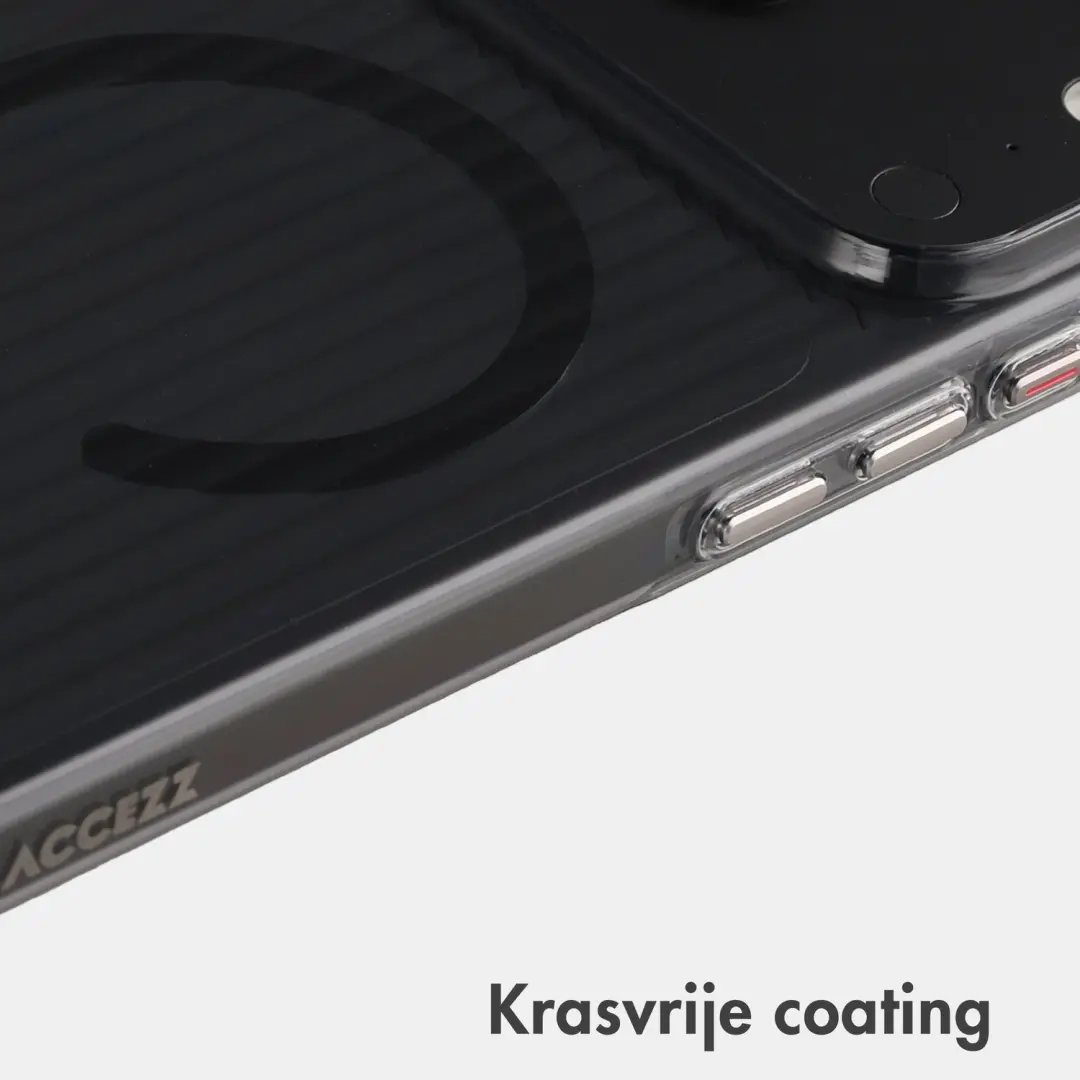 Accezz Lite Backcover iPhone 18 Pro Max / 17 Pro Max - Fluted - Glossy Black - afbeelding 4 van 6