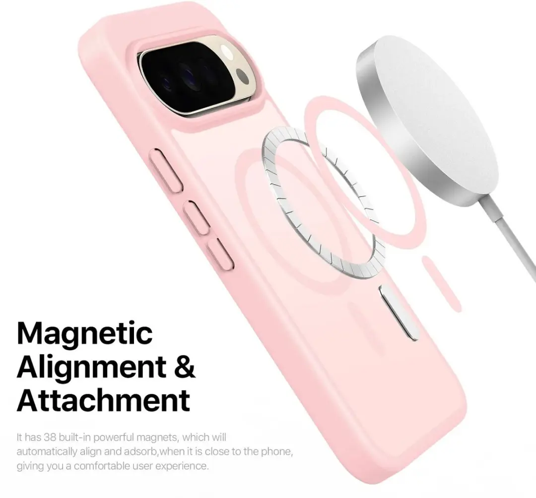 Google Pixel 11 Pro XL Hybrid Hoesje met MagSafe - Roze - afbeelding 6 van 6