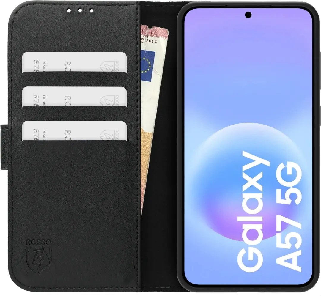Rosso Element Modern Hoesje Samsung Galaxy A57 - Zwart - afbeelding 3 van 6