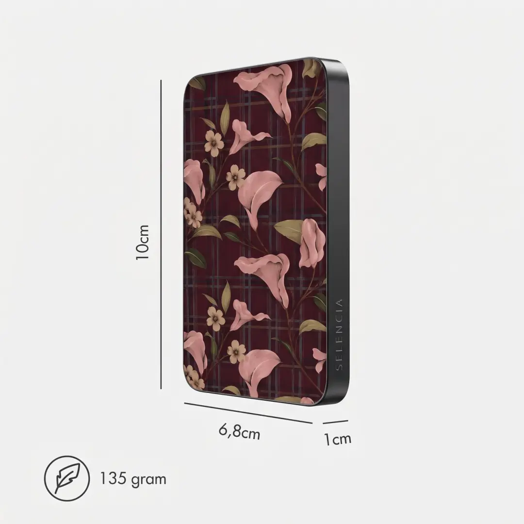 Selencia Vivid Draadloze Powerbank 5000mAh - Autumn Muse - afbeelding 6 van 6