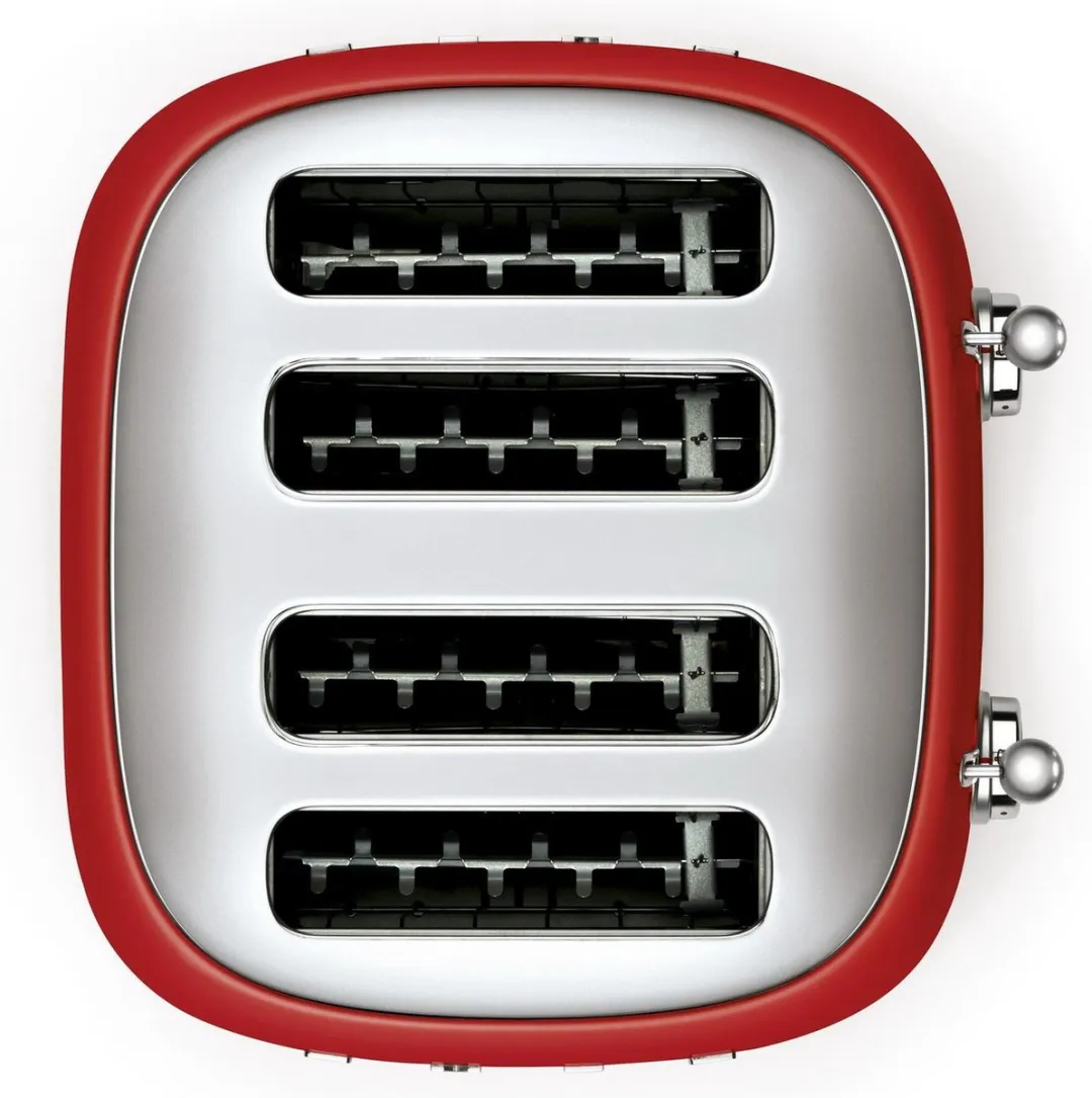 Smeg TSF03RDEU Broodrooster 4x4 - 2000W - Rood