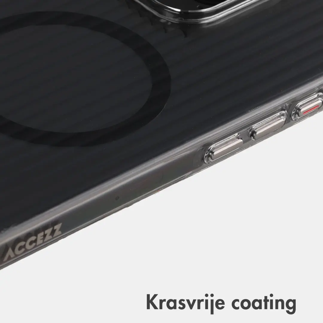 Accezz Lite Backcover iPhone 16 Pro Max MagSafe Fluted - Glossy Black - afbeelding 4 van 6