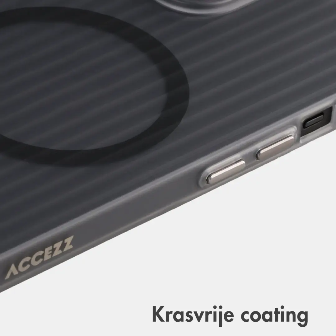 Accezz Lite Backcover iPhone 13 MagSafe - Fluted - Matte Black - afbeelding 4 van 6