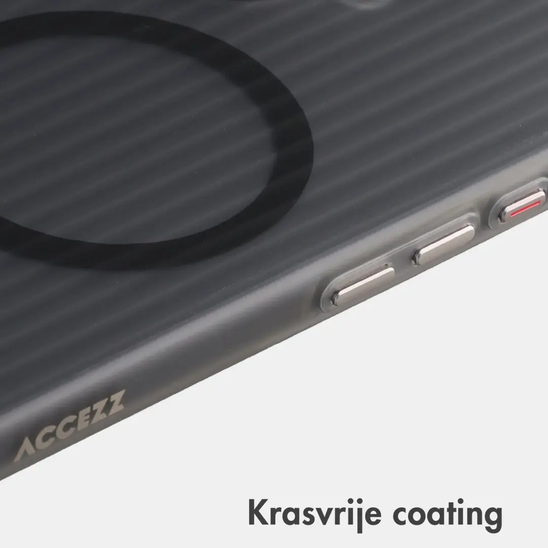 Accezz Lite Backcover iPhone 16 MagSafe - Fluted - Matte Black - afbeelding 4 van 6