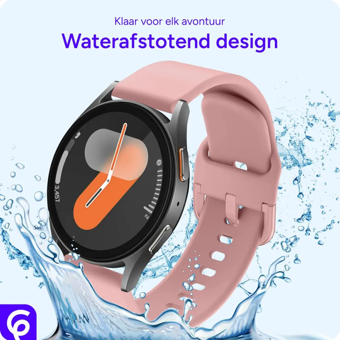 SBG Universeel Smartwatch Bandje 20MM Siliconen Licht Roze - afbeelding 5 van 6