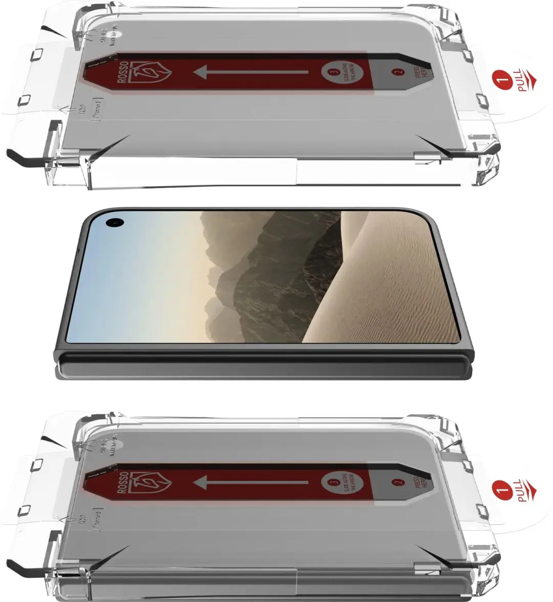 Rosso iPhone Duo Privacy Screenprotector - 9H Gehard Glas - afbeelding 3 van 6