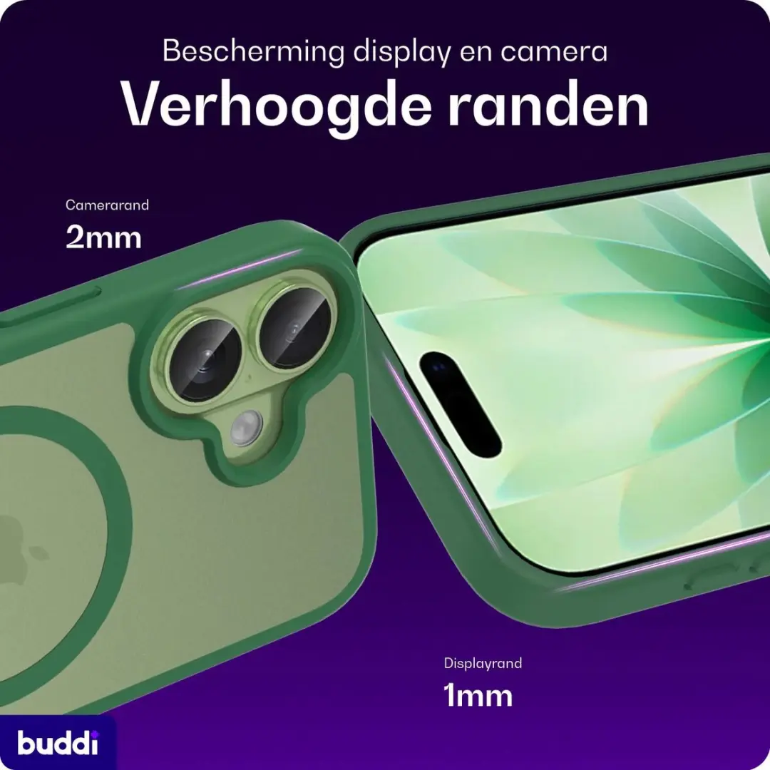 Buddi Frost Hoesje iPhone 17 - MagSafe - Mat Groen - afbeelding 6 van 6
