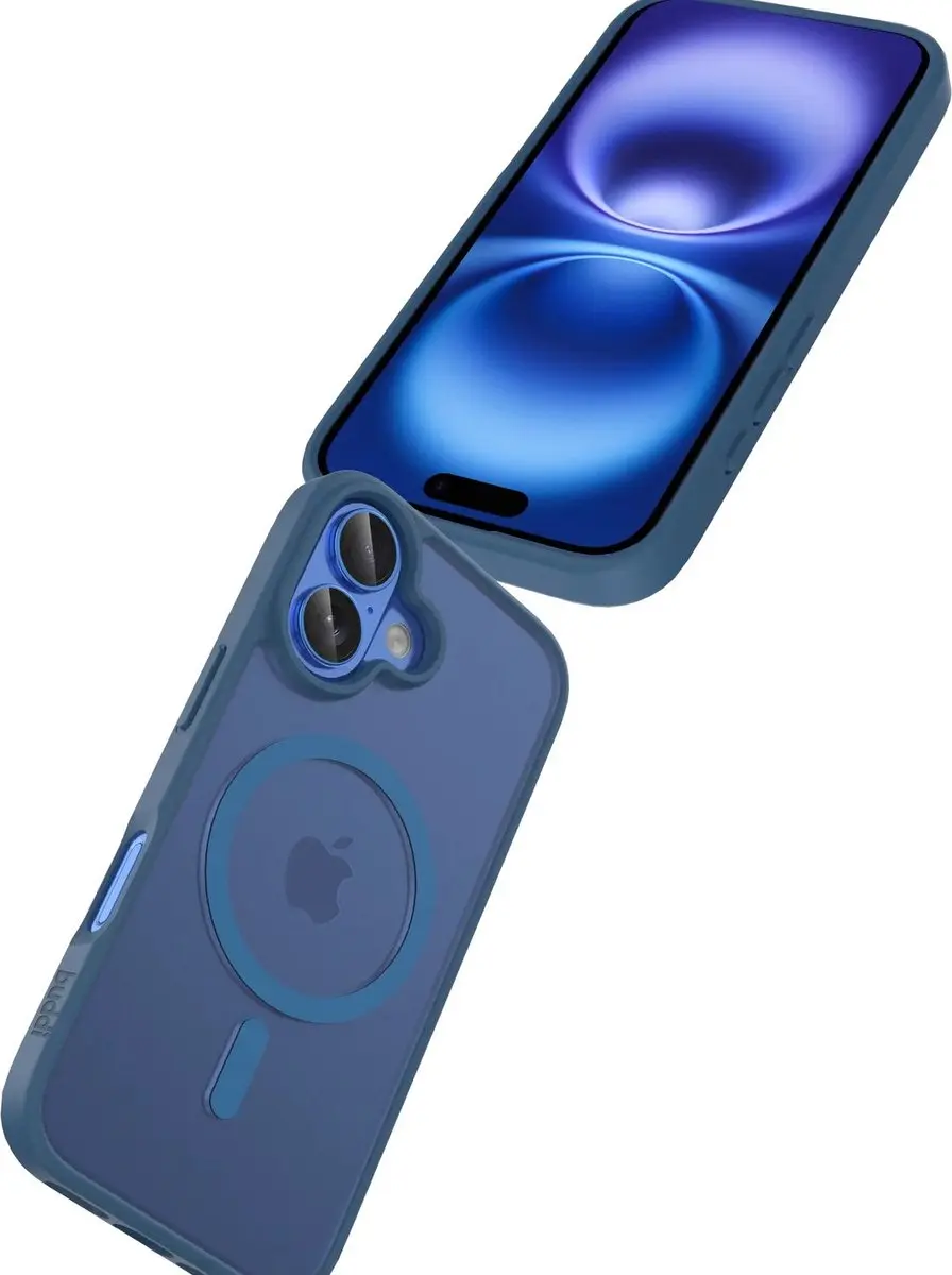 Buddi Frost Hoesje iPhone 16 - MagSafe - Mat Donker Blauw - afbeelding 6 van 6