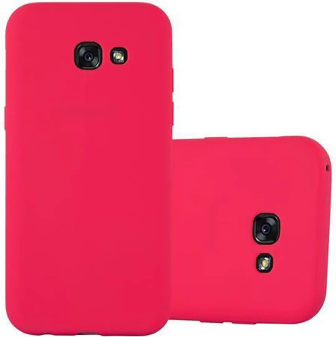 Cadorabo Hoesje geschikt voor Samsung Galaxy A3 2017 in CANDY ROOD