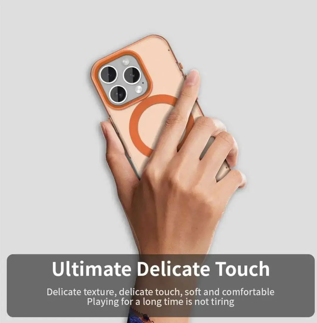 GSMpunt MagSafe Hoesje iPhone 15 Pro Max - Transparant Oranje - afbeelding 5 van 6